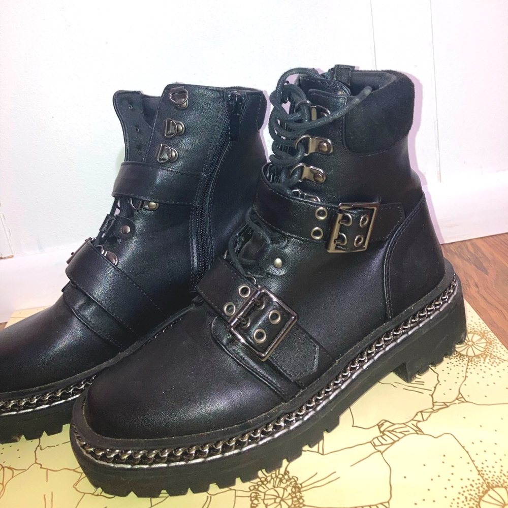 Black Biker Boots